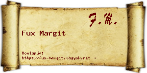 Fux Margit névjegykártya